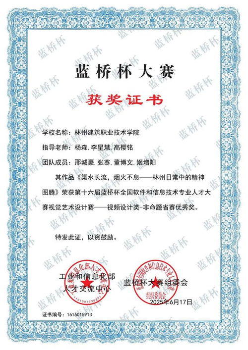 林州建筑職業(yè)技術(shù)學(xué)院學(xué)子在第十六屆藍(lán)橋杯視覺設(shè)計(jì)賽省賽中斬獲佳績